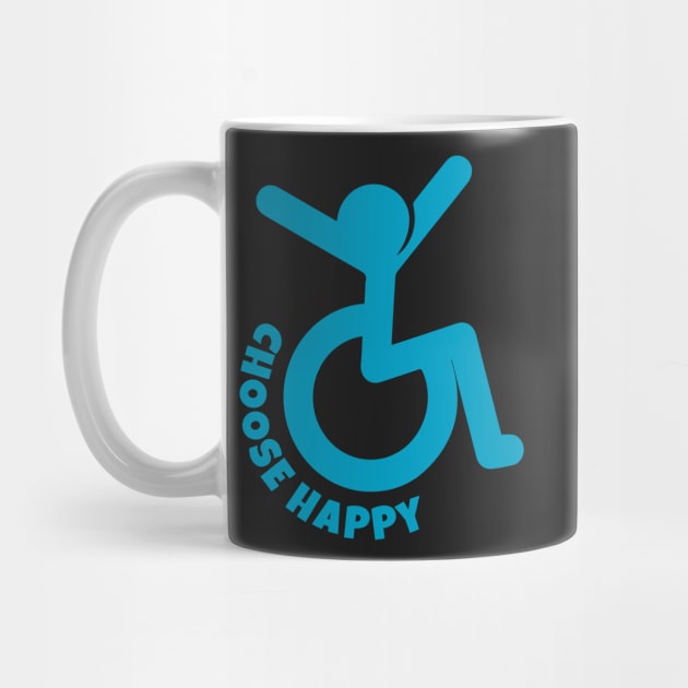 Choose Happy - Wheelchair Icon by Teamtsunami6